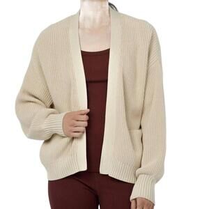 NEW PAPER LABEL mali open cardigan in vintage oat